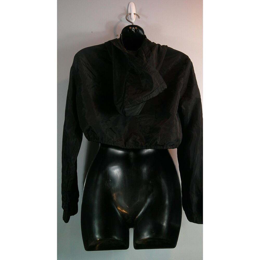 Shein Small Women's Cropped Hooded Windbreaker Jacket Zip up - Picture 5 of 5
